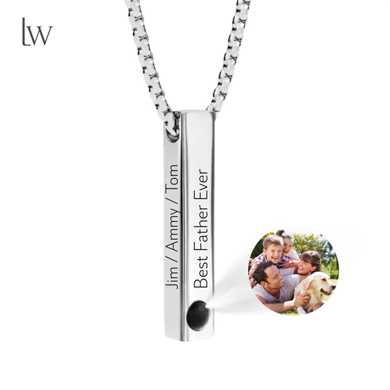 Men Accessories Gift Box - Custom Picture Name Necklace Personalized 3D