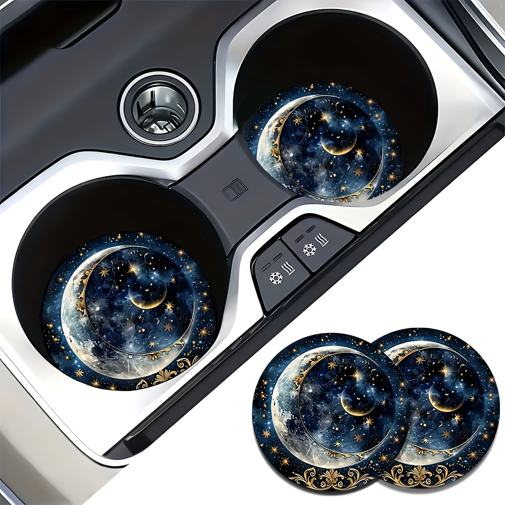 2pcs Starry Night Moon Car Cup - Men Accessories Elegant ulasan dan harga