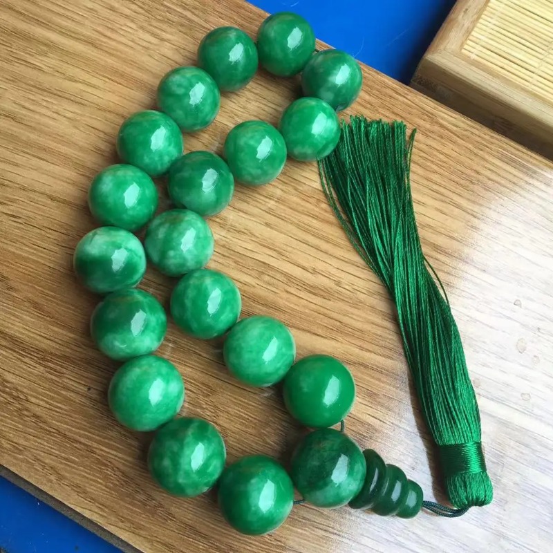 Natural  Green Jade Bracelets  - Bead Bracelet Men ulasan dan harga