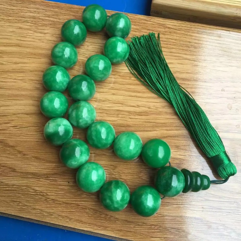 Natural  Green Jade Bracelets  - Bead Bracelet Men ulasan dan harga