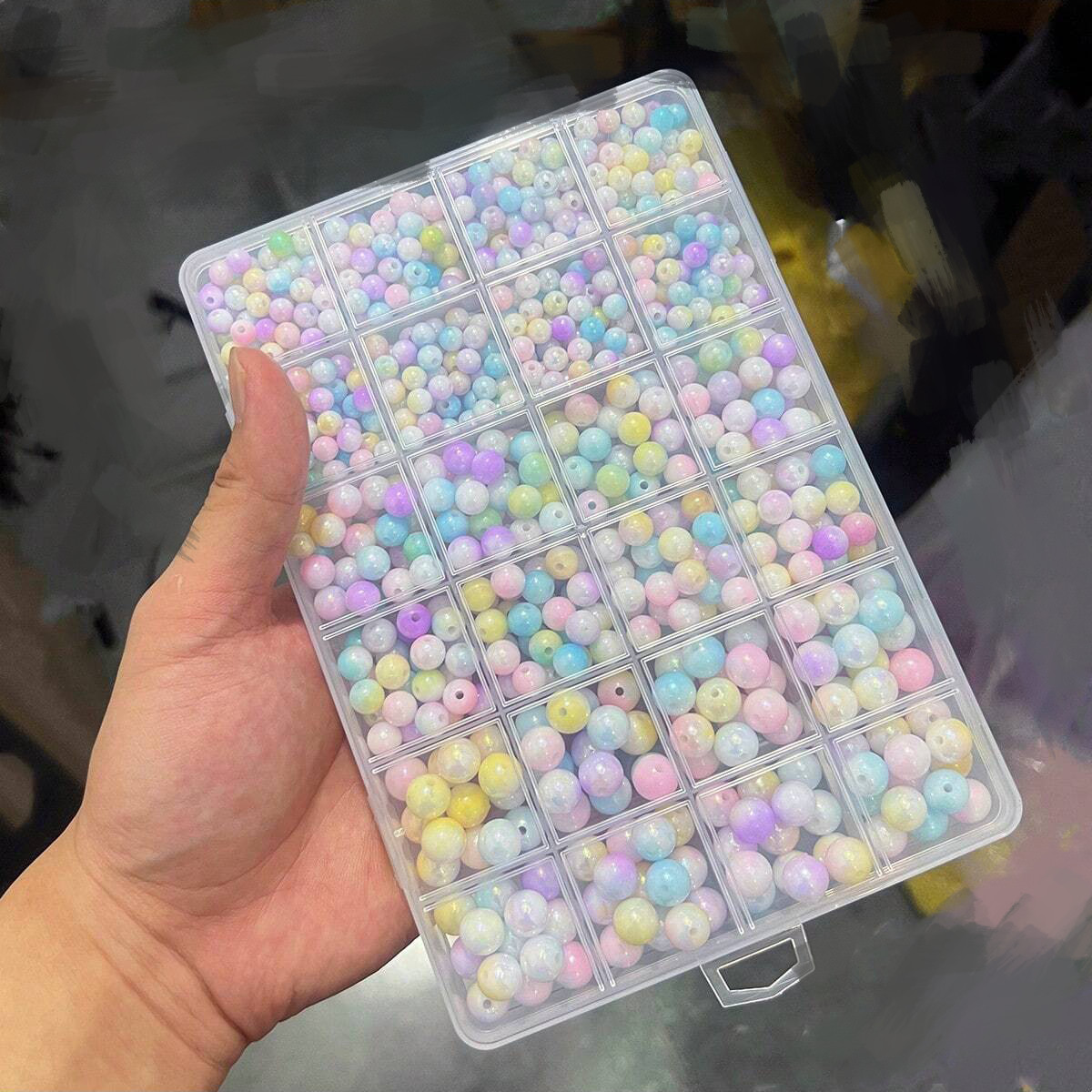 800pcs/24 grid set box 6mm/8mm - Bead Bracelet Men ulasan dan harga