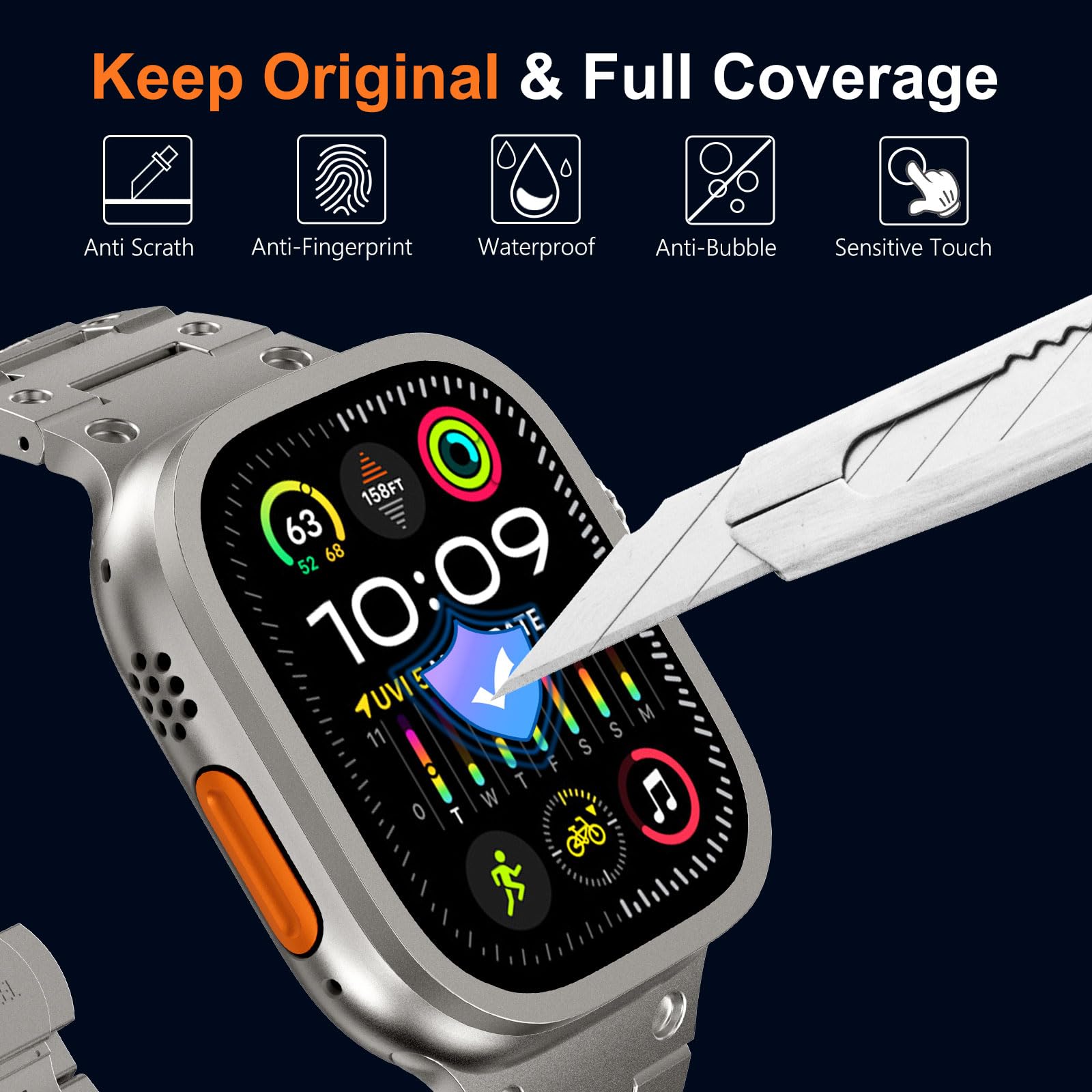 Tempered Glass for Apple Watch - Men'S Accessories Watches ulasan dan harga