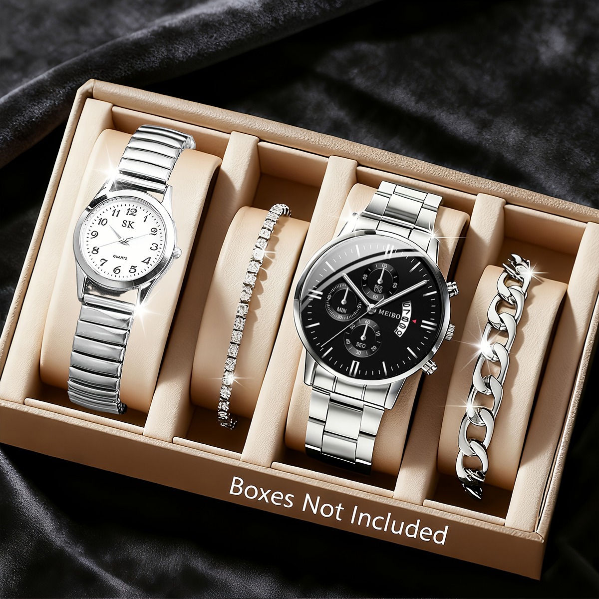 4PCS Fashion Couples Watches B - Men Accessories Elegant ulasan dan harga