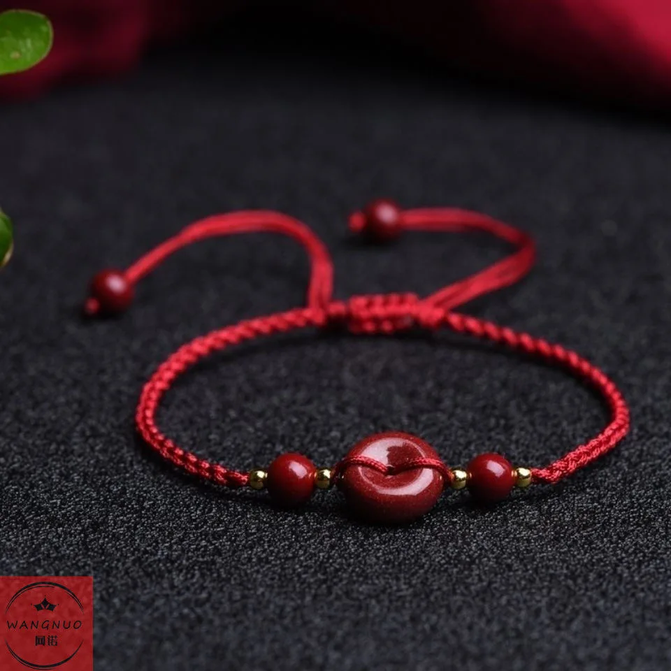 Customized Natural Red Cinnaba - Bead Bracelet Men ulasan dan harga