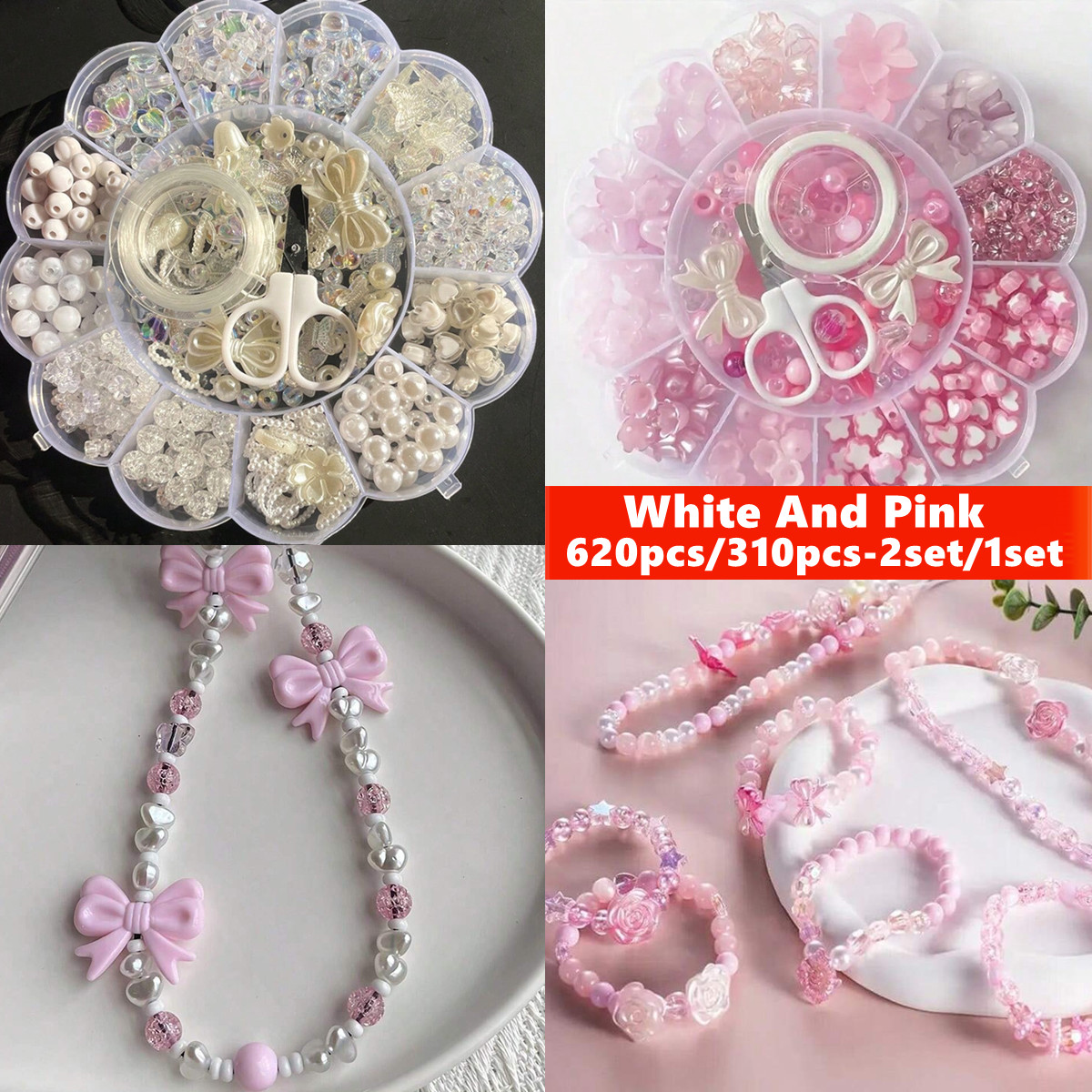 2Set/1Set 13 Grids Acrylic Flo - Bead Bracelet Men ulasan dan harga