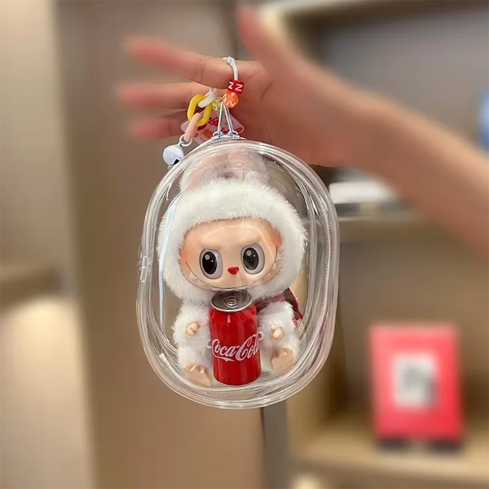 Plush Labubu Doll Transparent  - Men'S Accessories Rack ulasan dan harga