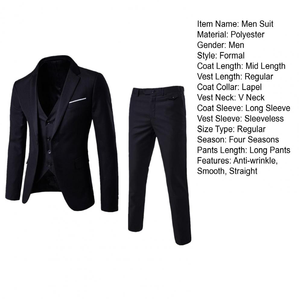 Men Blazers 3Pieces Sets Weddi - Men Accessories Elegant ulasan dan harga