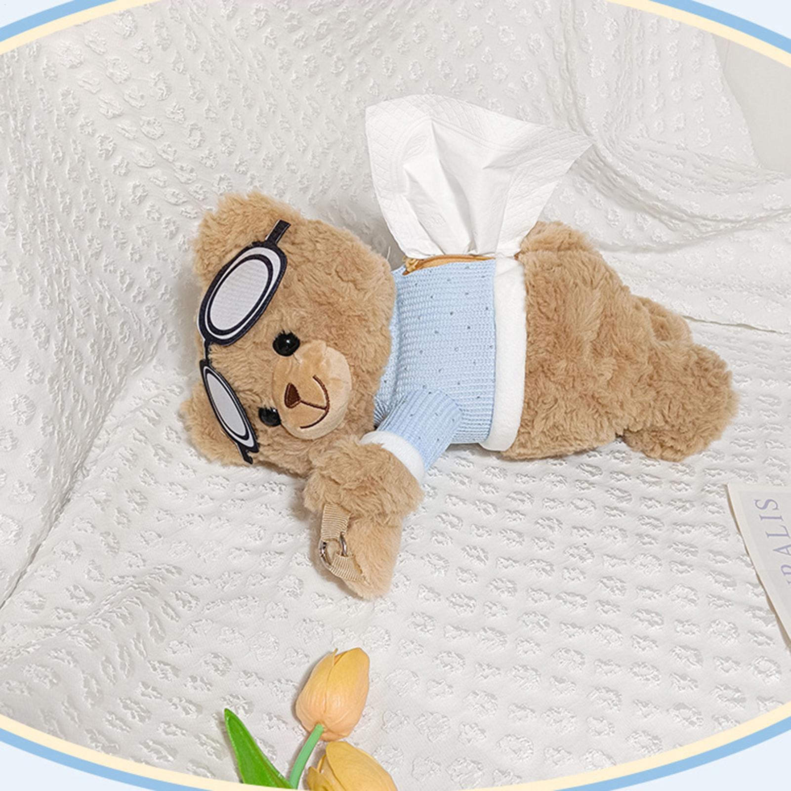 Car Tissue Box Bear Cartoon Ha - Men'S Accessories Rack ulasan dan harga