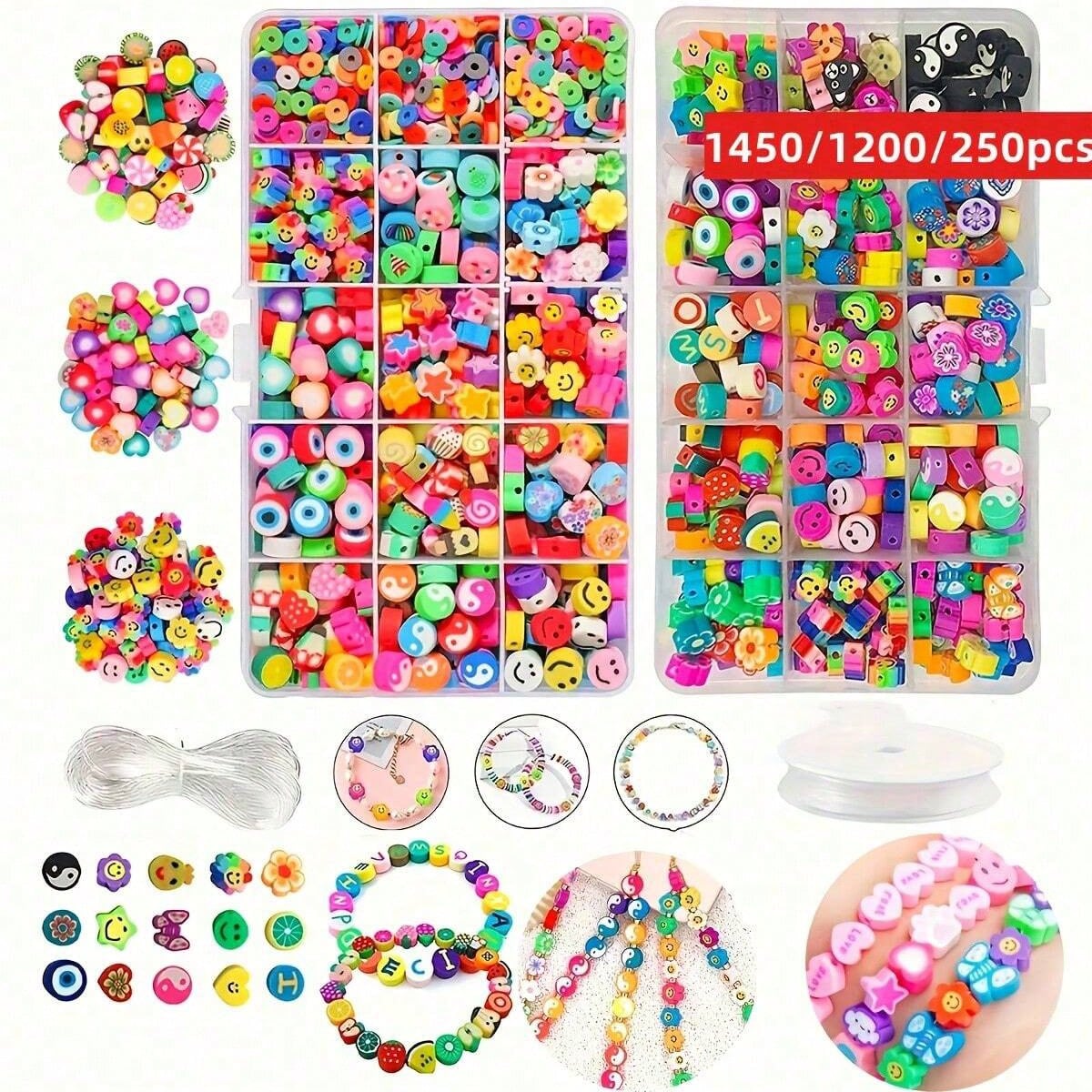 1450/1200/250pcs Polymer Clay  - Bead Bracelet Men ulasan dan harga