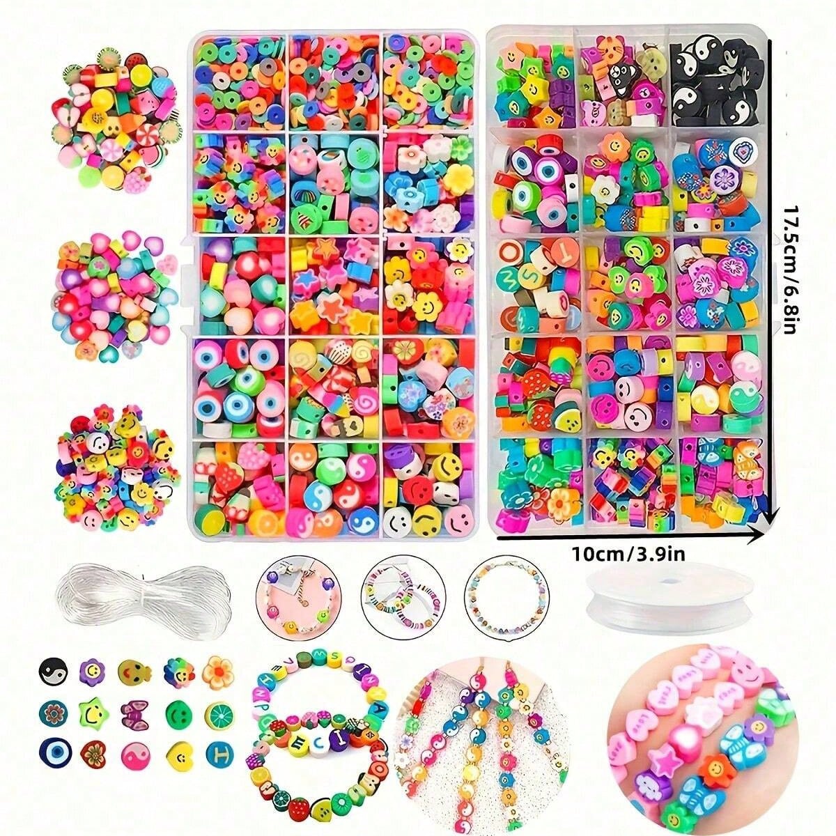 1450/1200/250pcs Polymer Clay  - Bead Bracelet Men ulasan dan harga