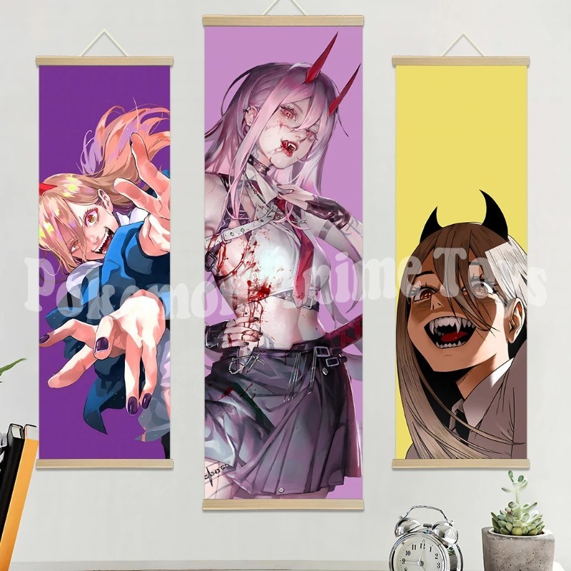 Chainsaw Man Anime Poster Wood - Men'S Accessories Rack ulasan dan harga
