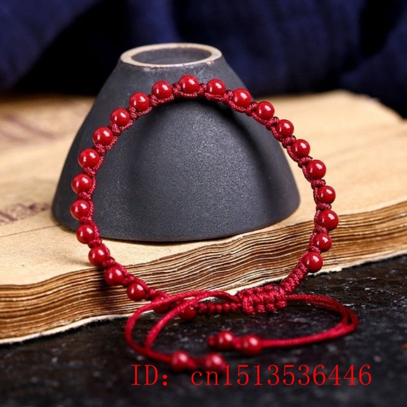 Customized Natural Red Cinnaba - Bead Bracelet Men ulasan dan harga