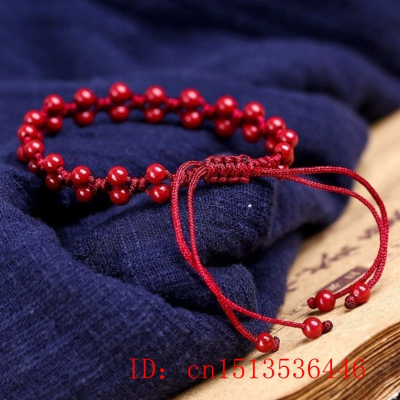 Customized Natural Red Cinnaba - Bead Bracelet Men ulasan dan harga