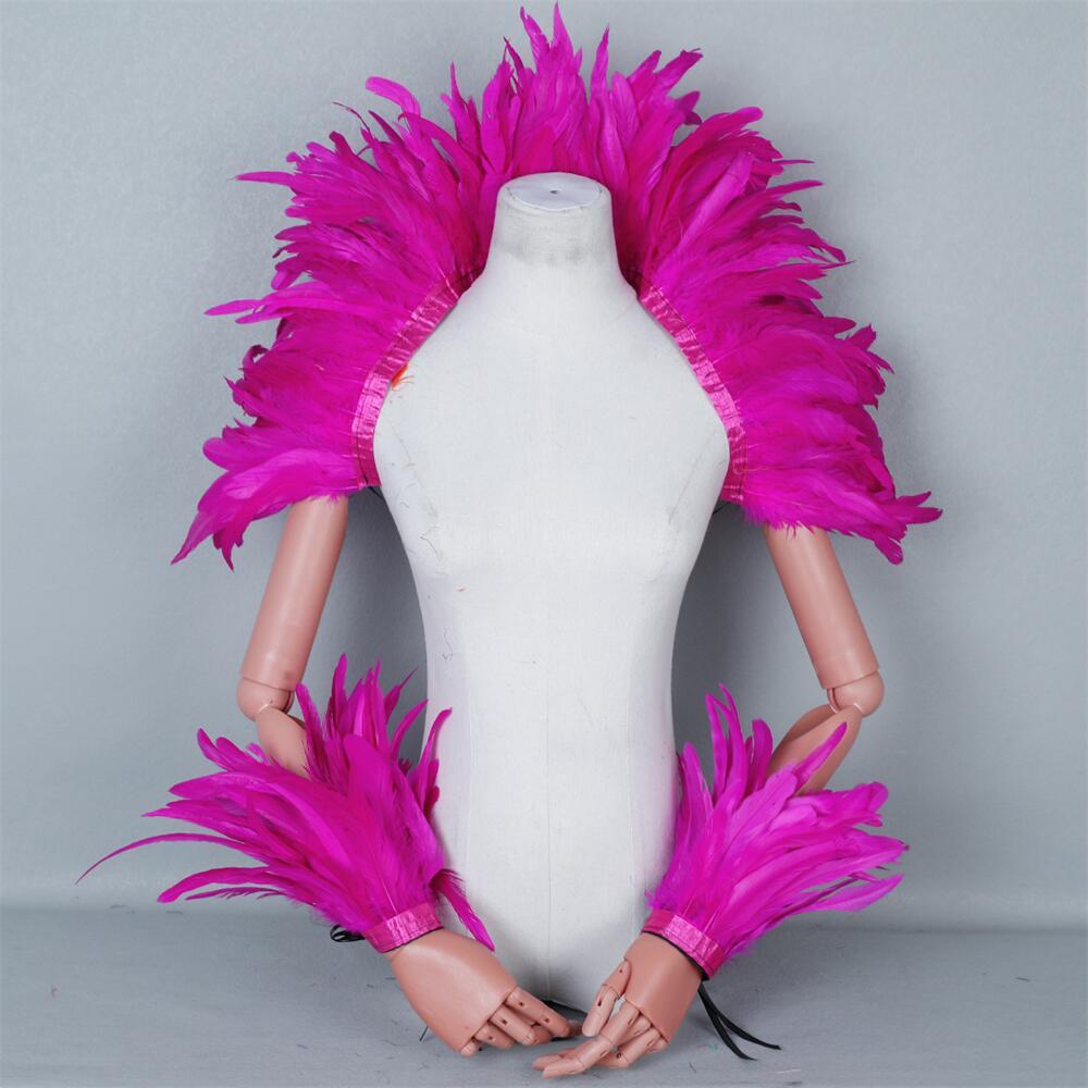 Elegant Red Feathers Women's S - Men Accessories Elegant ulasan dan harga
