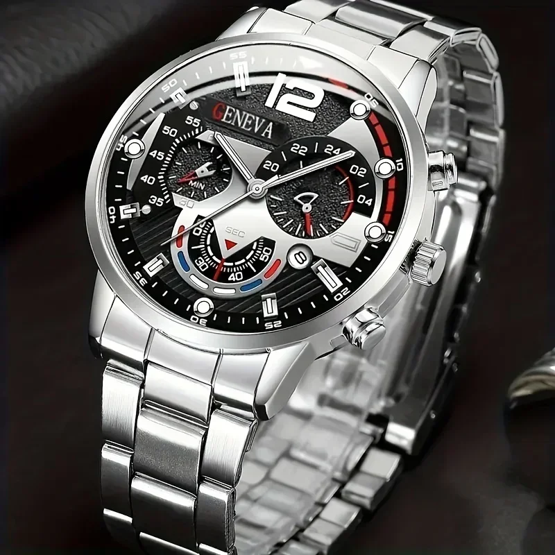 2pcs Stylish Round Face Quartz - Men Accessories Elegant ulasan dan harga