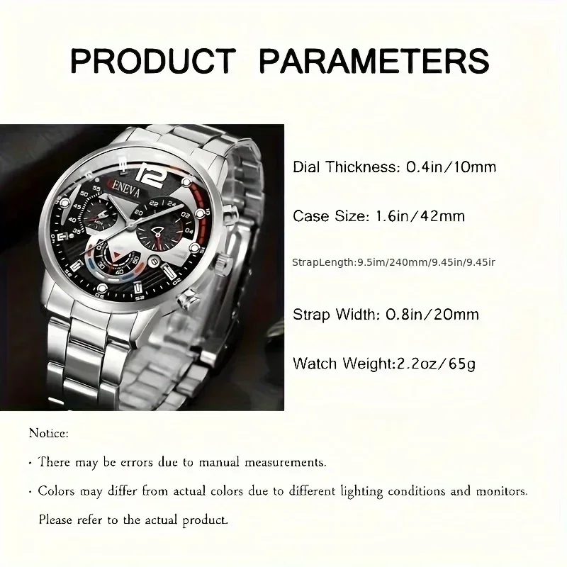 2pcs Stylish Round Face Quartz - Men Accessories Elegant ulasan dan harga