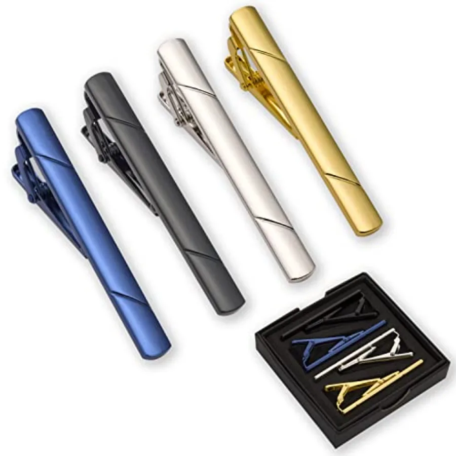 4Pcs Tie Clips For Men Tie Bar - Men Accessories Gift Box ulasan dan harga