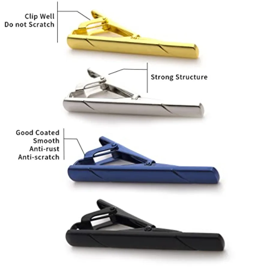 4Pcs Tie Clips For Men Tie Bar - Men Accessories Gift Box ulasan dan harga