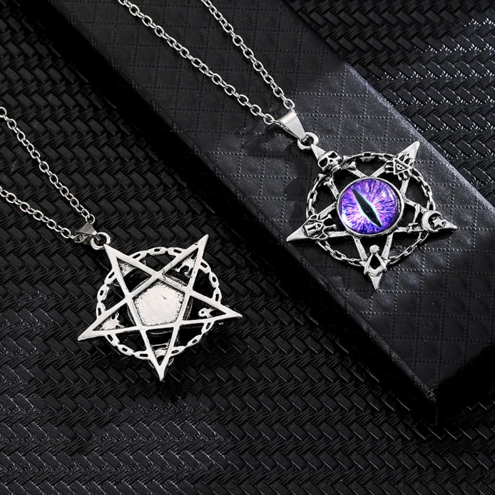 Five pointed star shaped devil - Men Accessories Necklace ulasan dan harga
