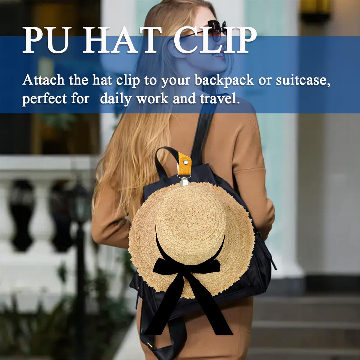 PU Leather Hat Clip for Travel - Men Accessories For Beach ulasan dan harga