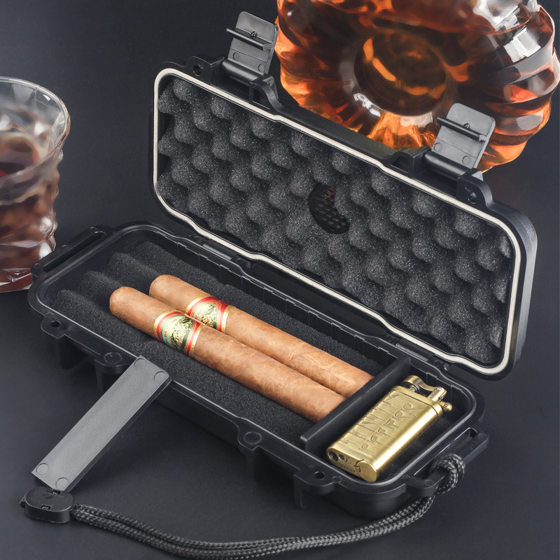 Portable Cigar Humidor With Hu - Men Accessories Gift Box ulasan dan harga