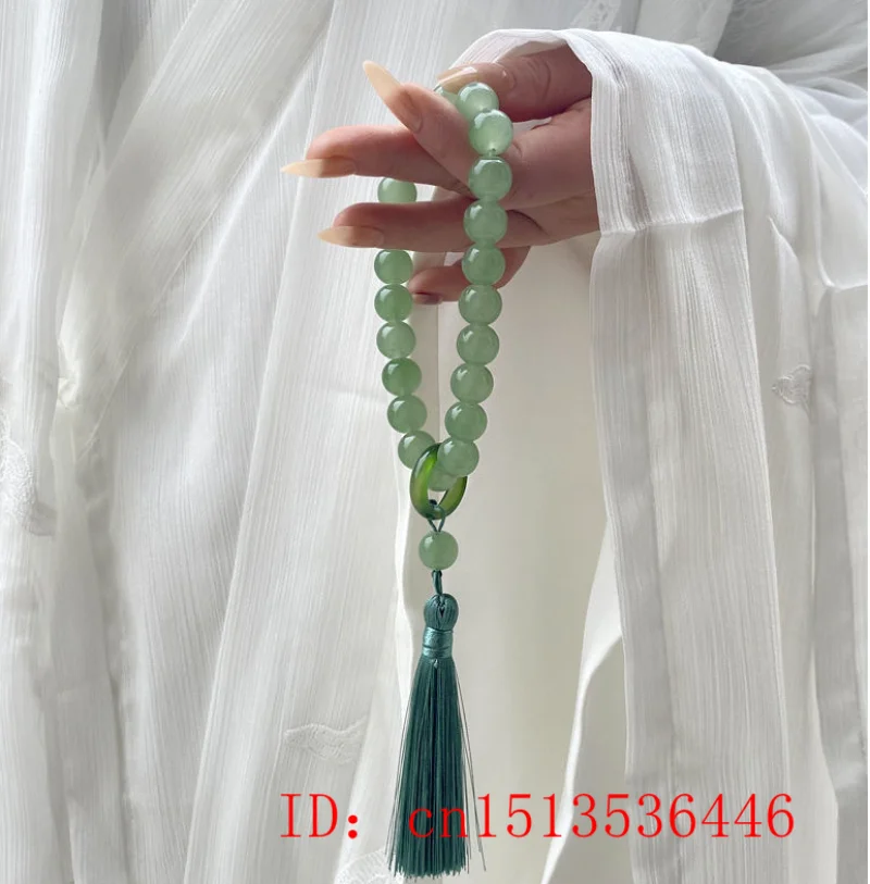 Green Jade Stone 12mm Beads Ta - Bead Bracelet Men ulasan dan harga