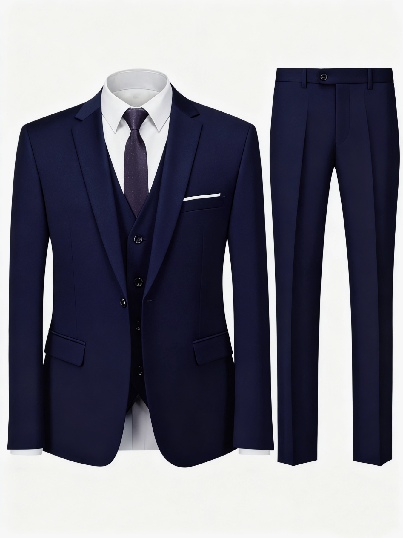 Men's Formal Office Suit 3-Pie - Men Accessories Elegant ulasan dan harga